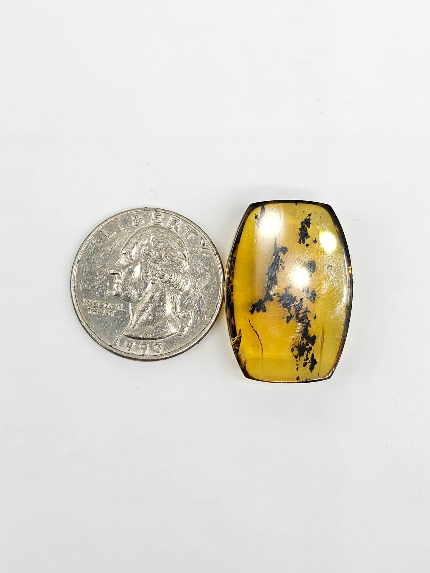 Amber cabochon | Artisan Cut Gemstone