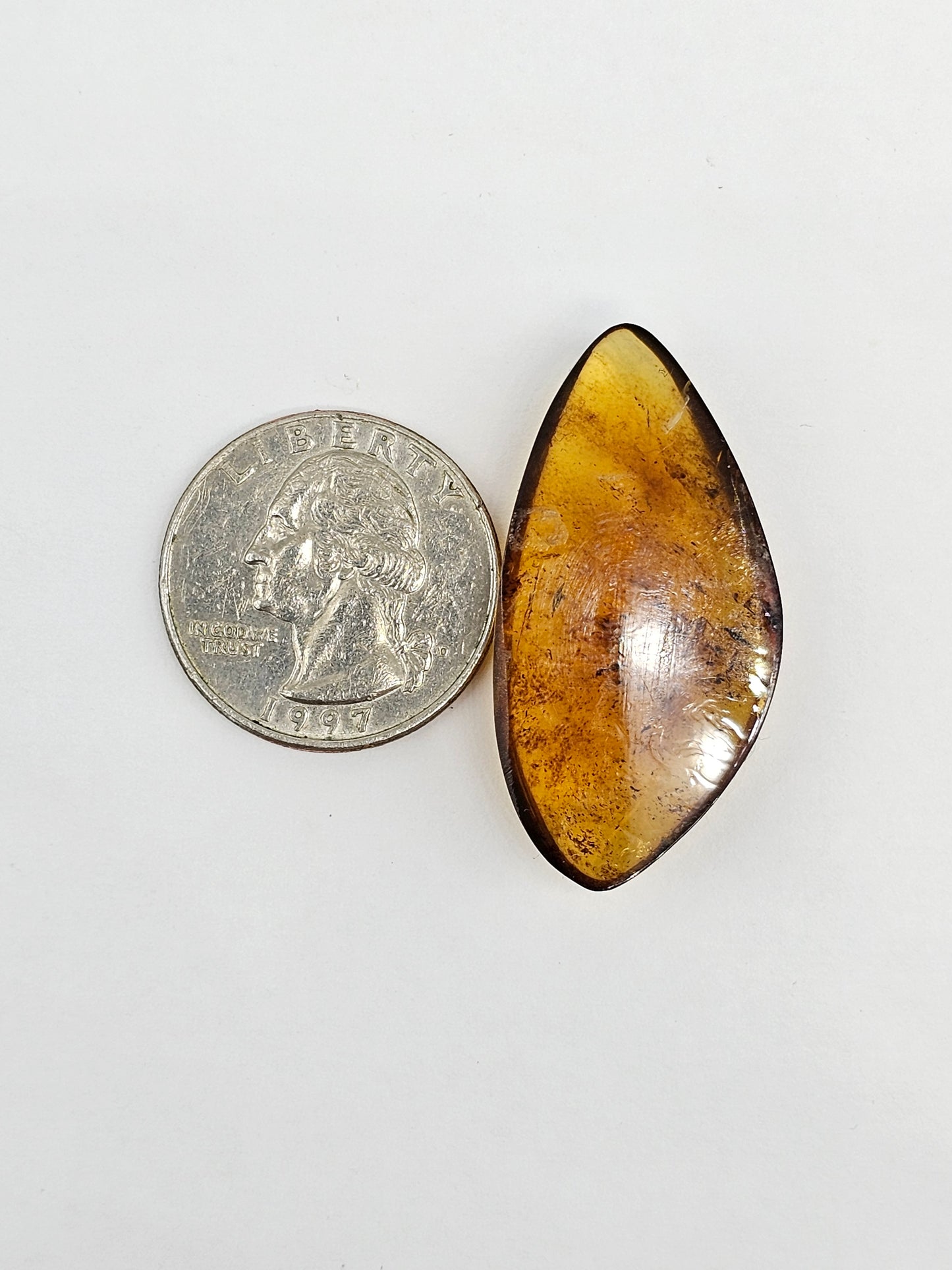 Amber cabochon | Artisan Cut Gemstone