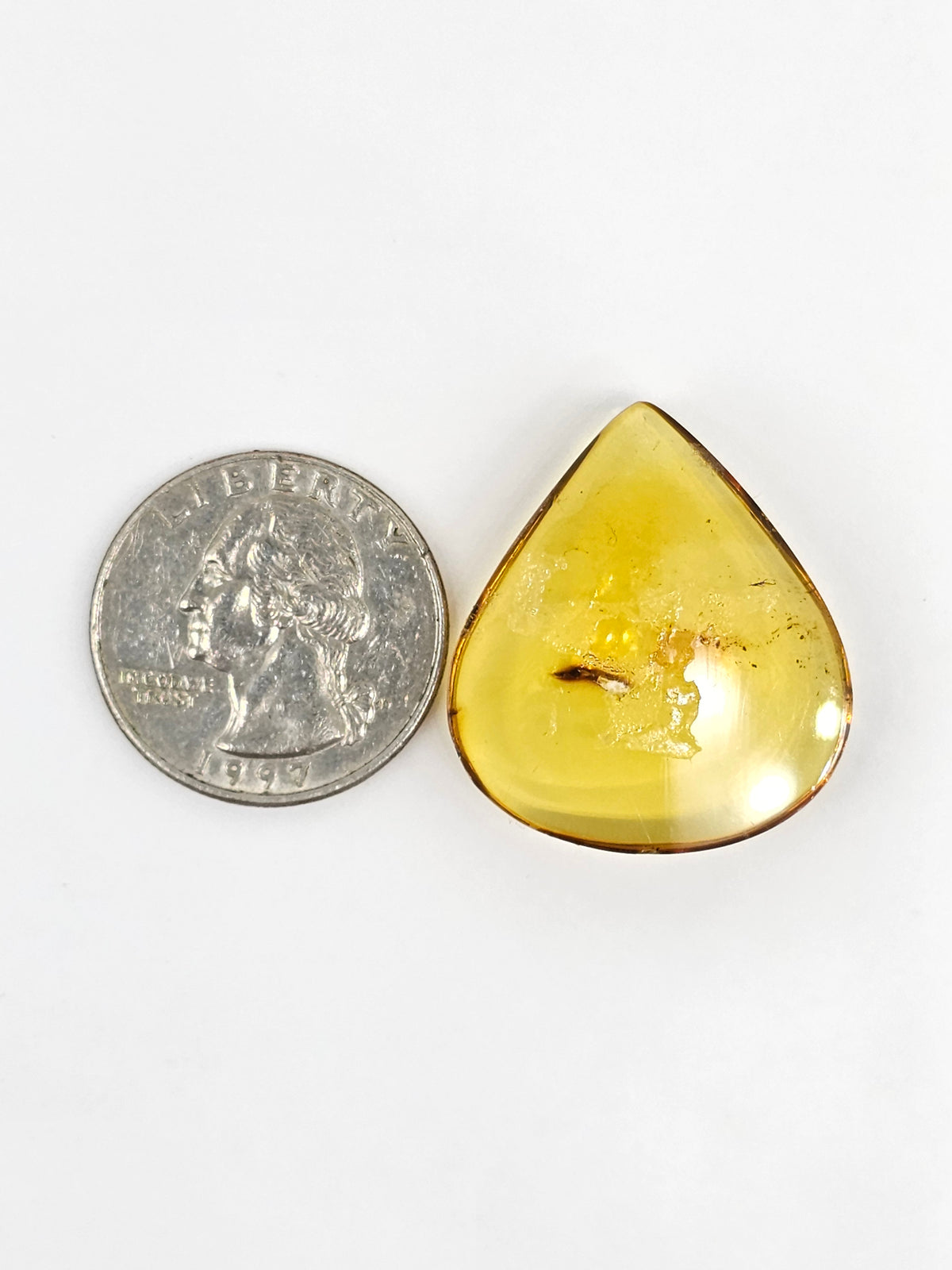Amber cabochon | Artisan Cut Gemstone