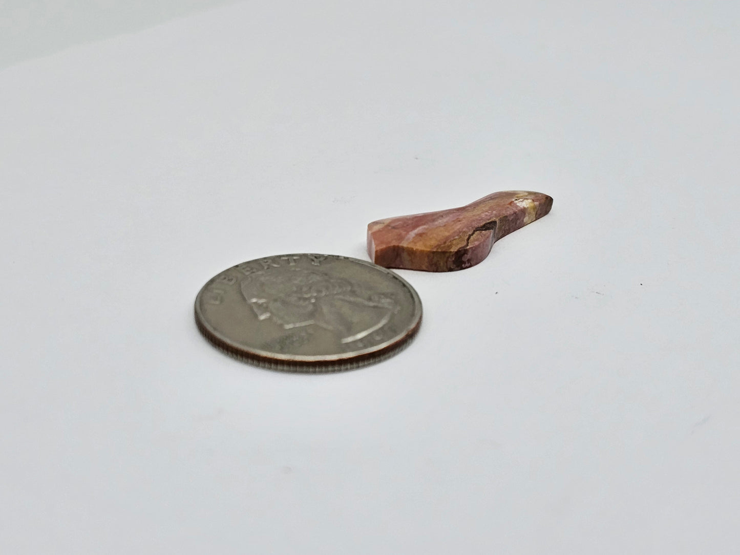 Rhodochrosite agate bird cabochon