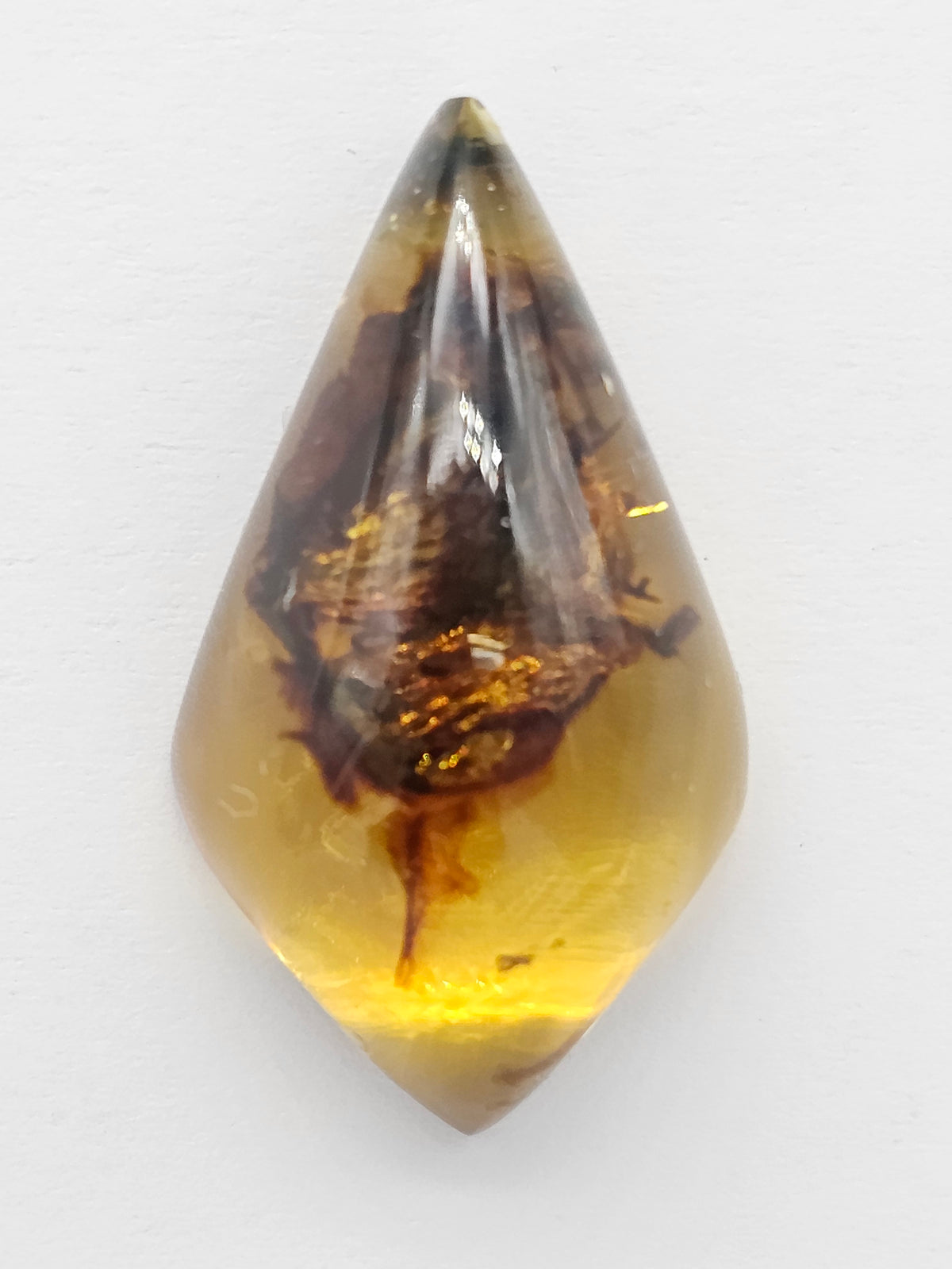 Amber cabochon | Artisan Cut Gemstone