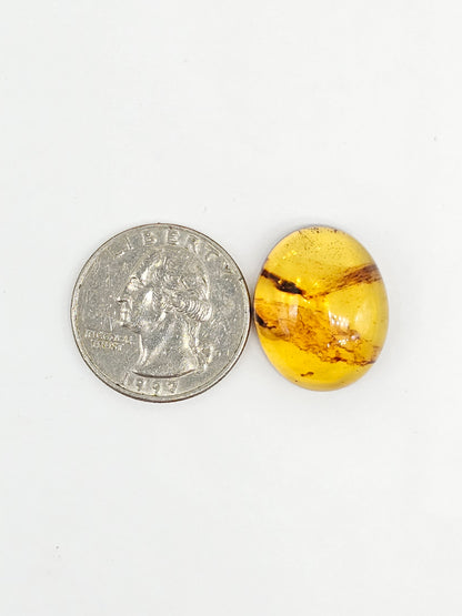Amber cabochon | Artisan Cut Gemstone