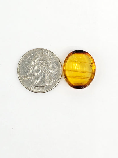 Amber cabochon | Artisan Cut Gemstone
