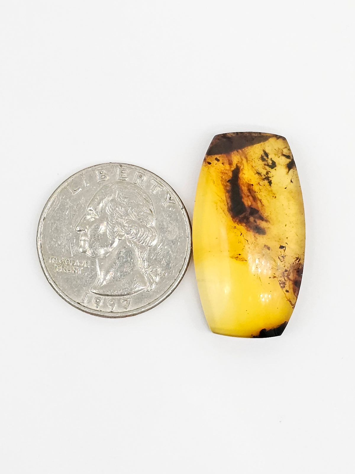 Amber cabochon | Artisan Cut Gemstone