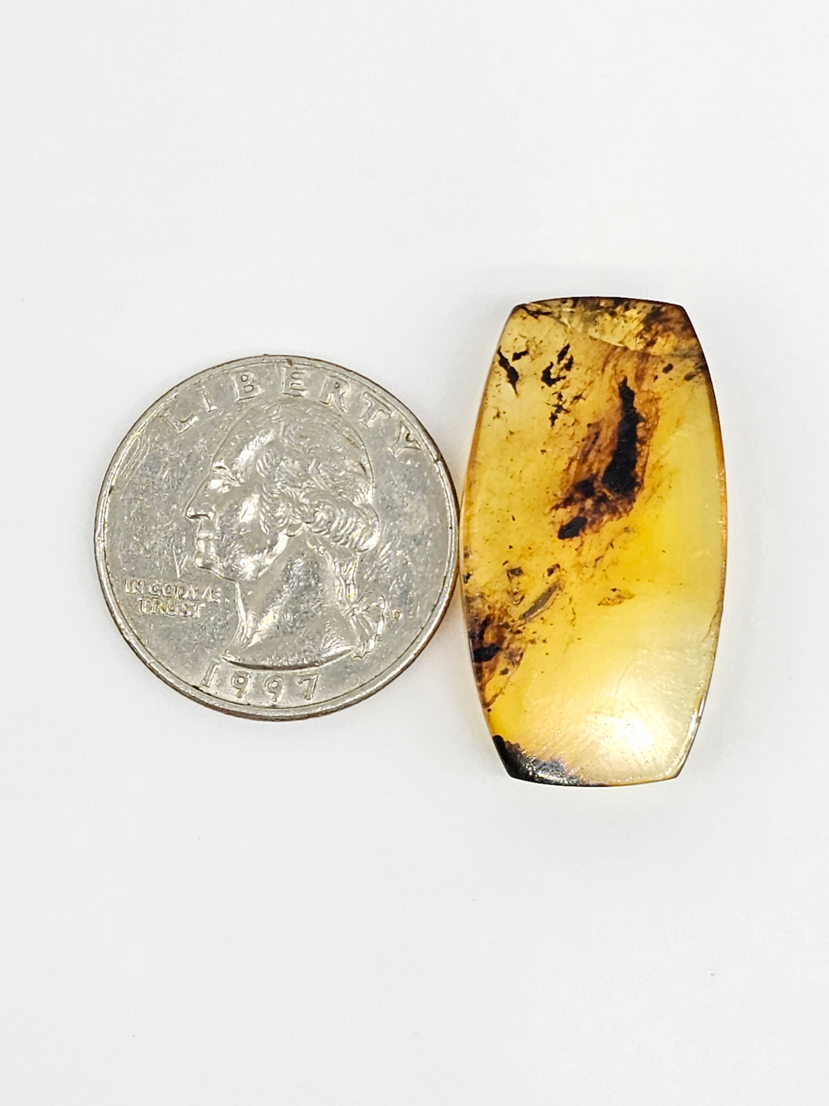 Amber cabochon | Artisan Cut Gemstone