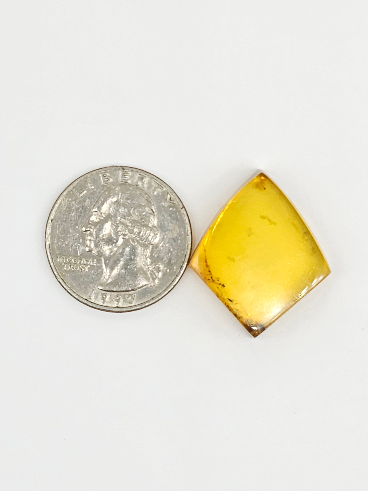 Amber cabochon | Artisan Cut Gemstone