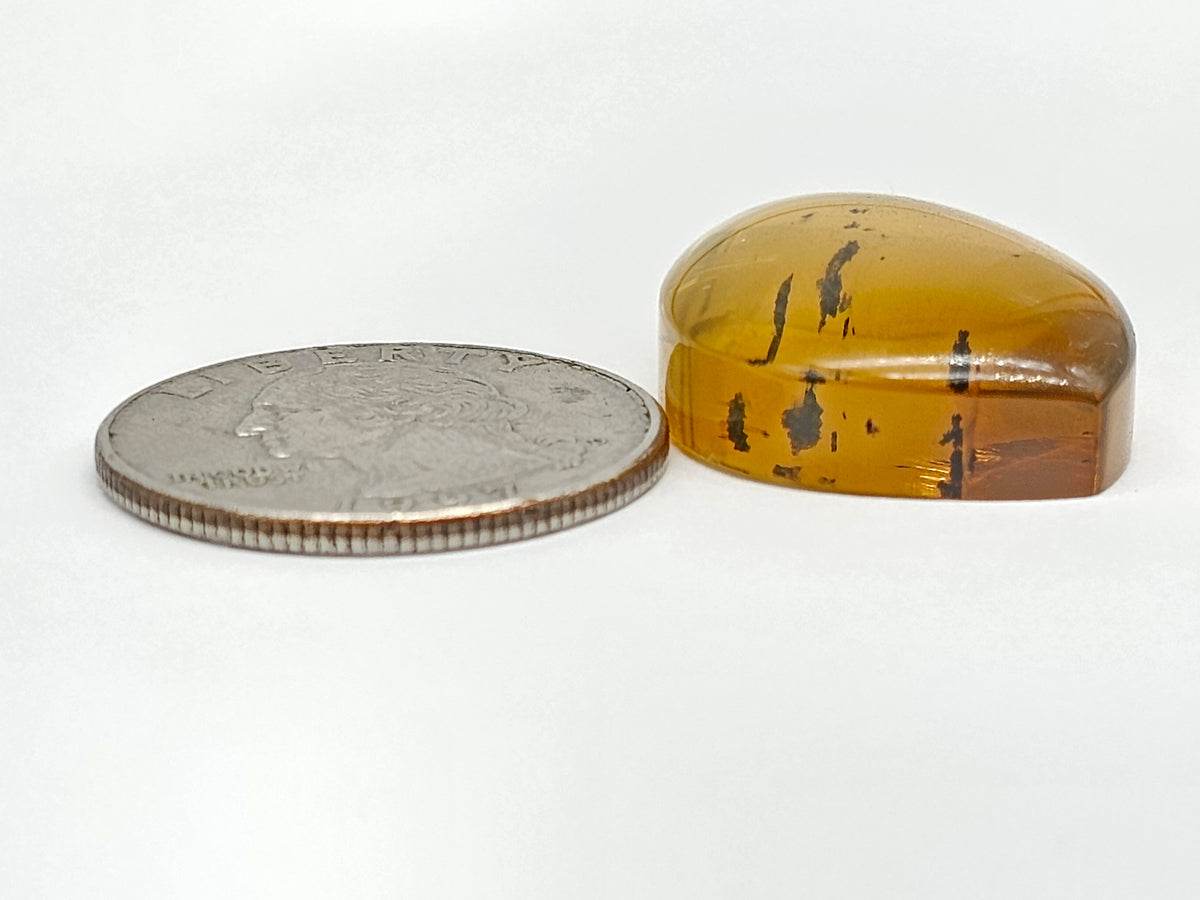 Amber cabochon | Artisan Cut Gemstone