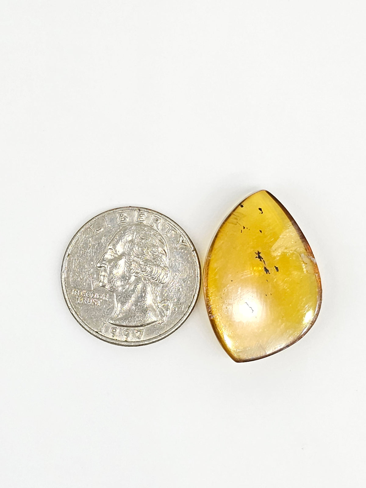 Amber cabochon | Artisan Cut Gemstone