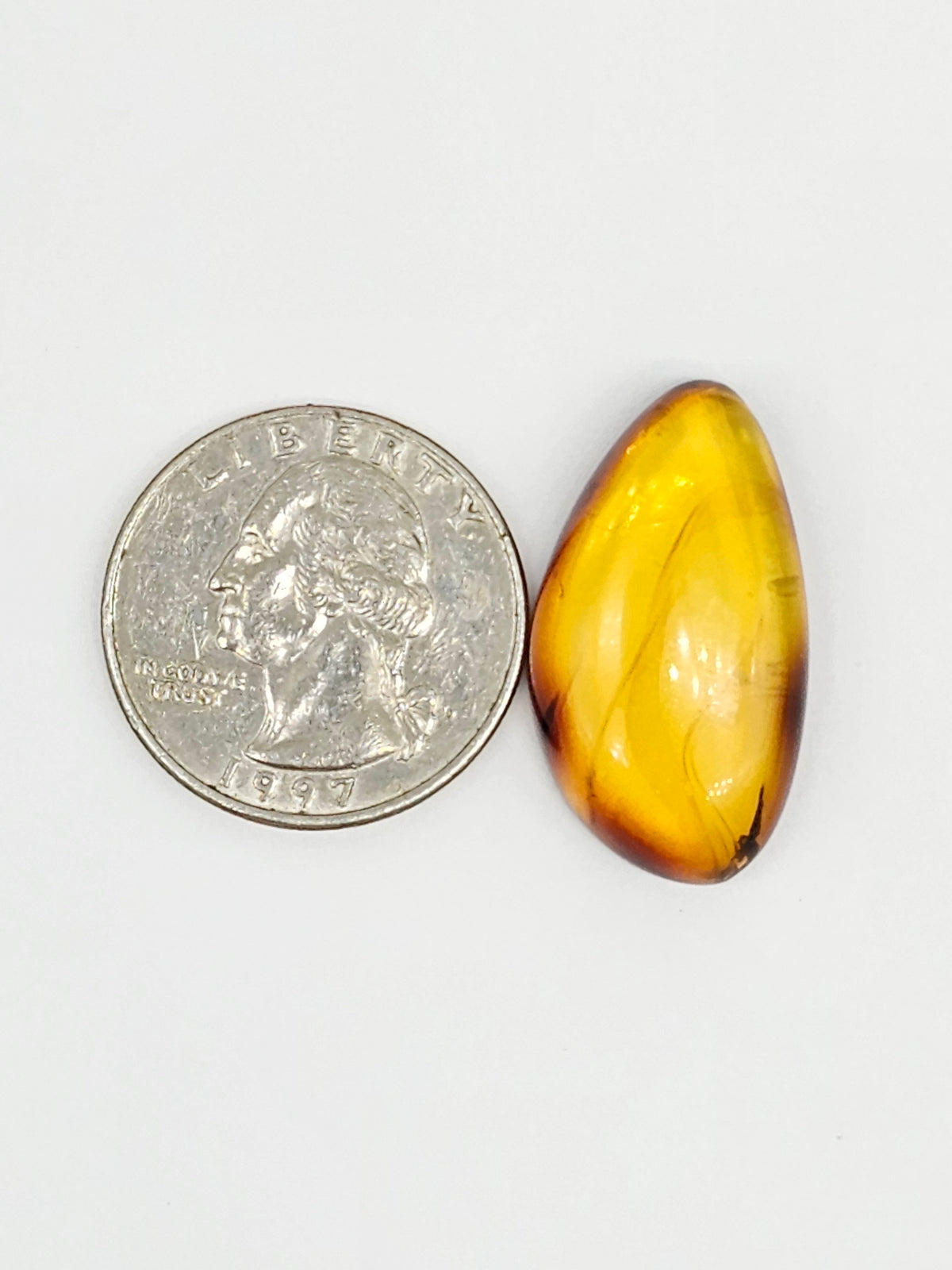 Amber cabochon | Artisan Cut Gemstone