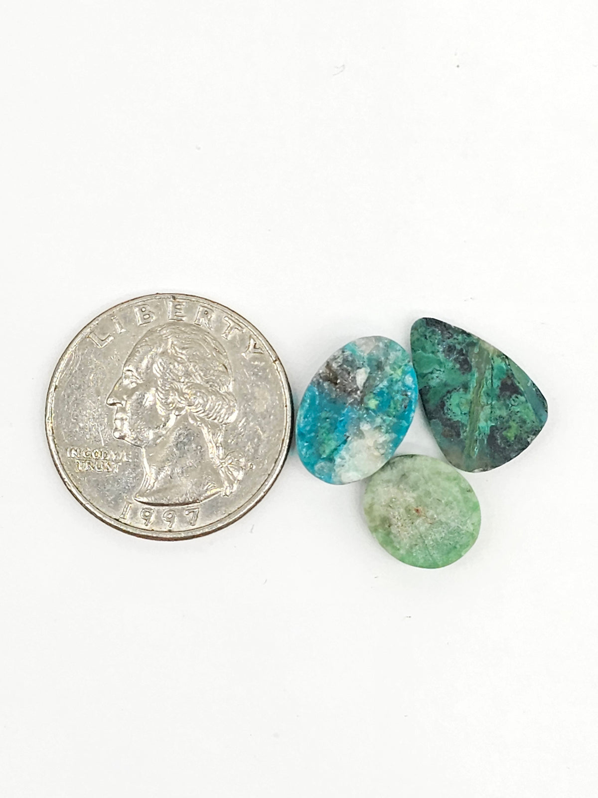 Mexican Chrysocolla Oval Cabochon Lot – Blue Green Natural Stone