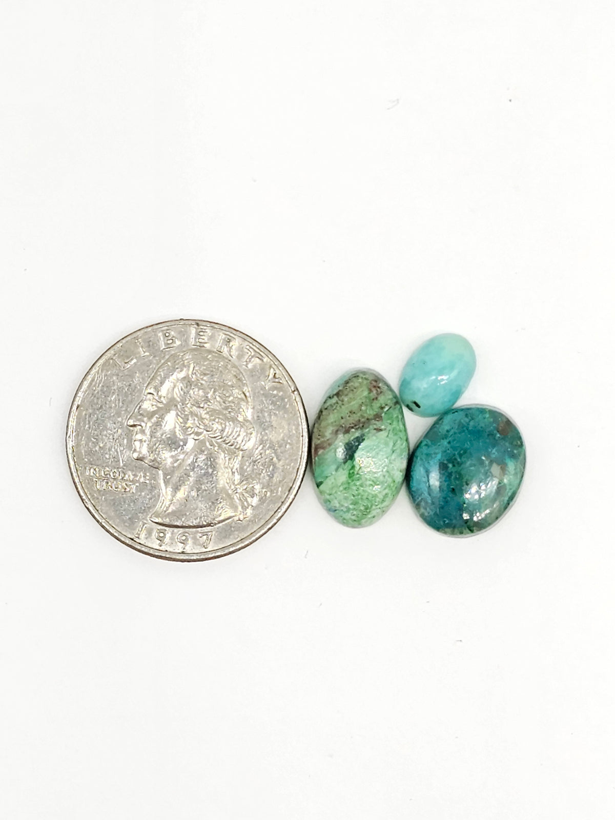 Mexican Chrysocolla Oval Cabochon Lot – Blue Green Natural Stone