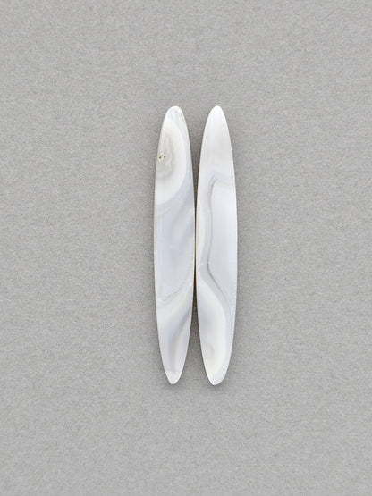 Gray banded agate pair