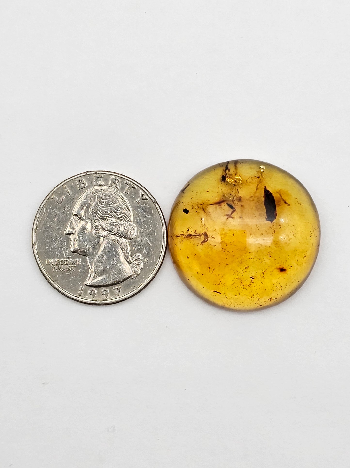 Amber authentic cabochon large