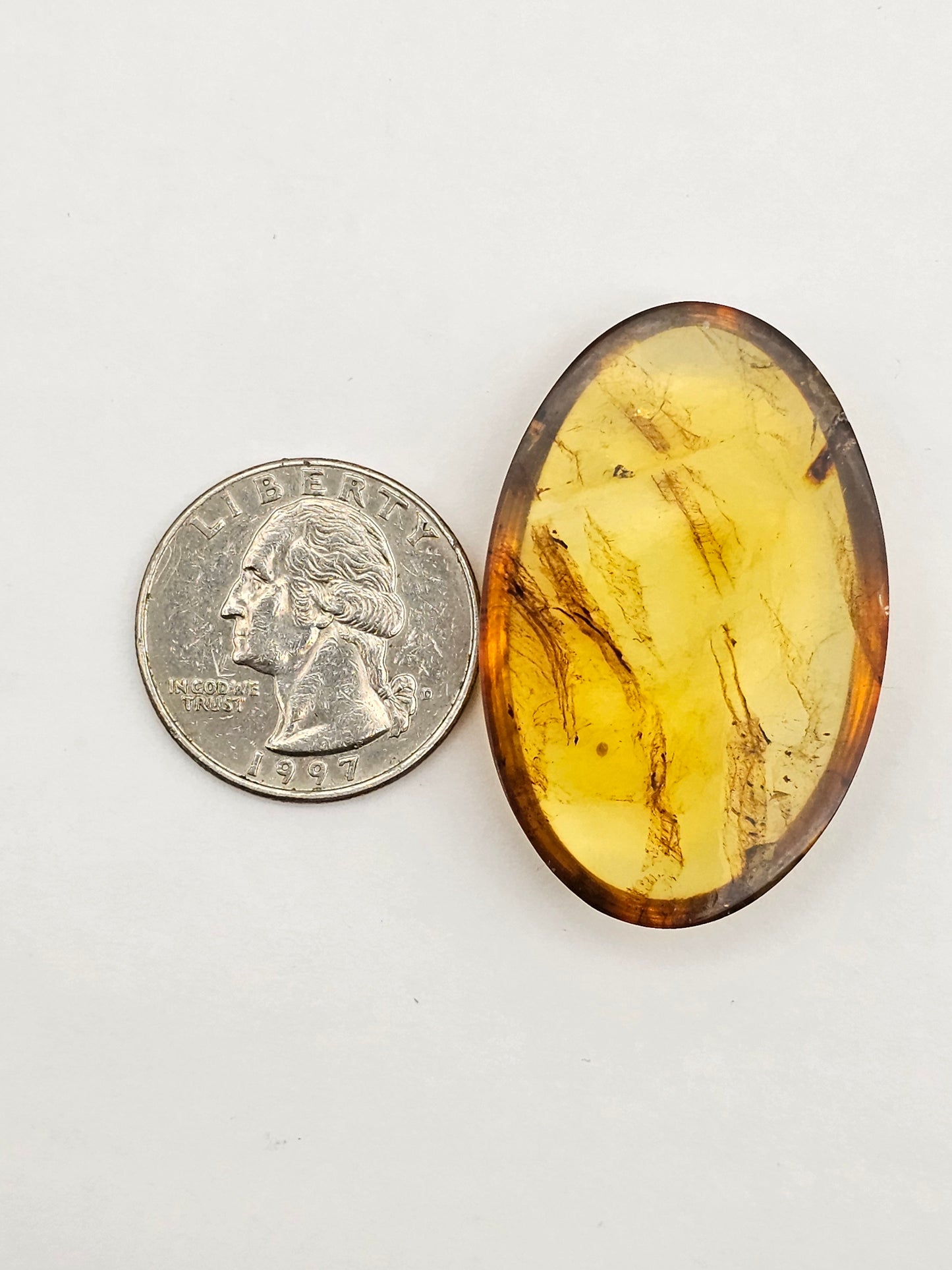 Amber authentic cabochon large
