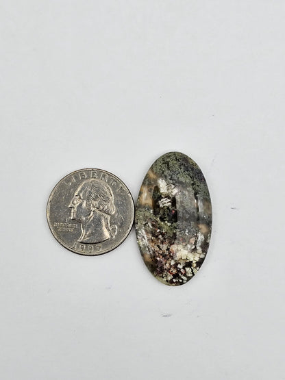 Moss agate cabochon large
