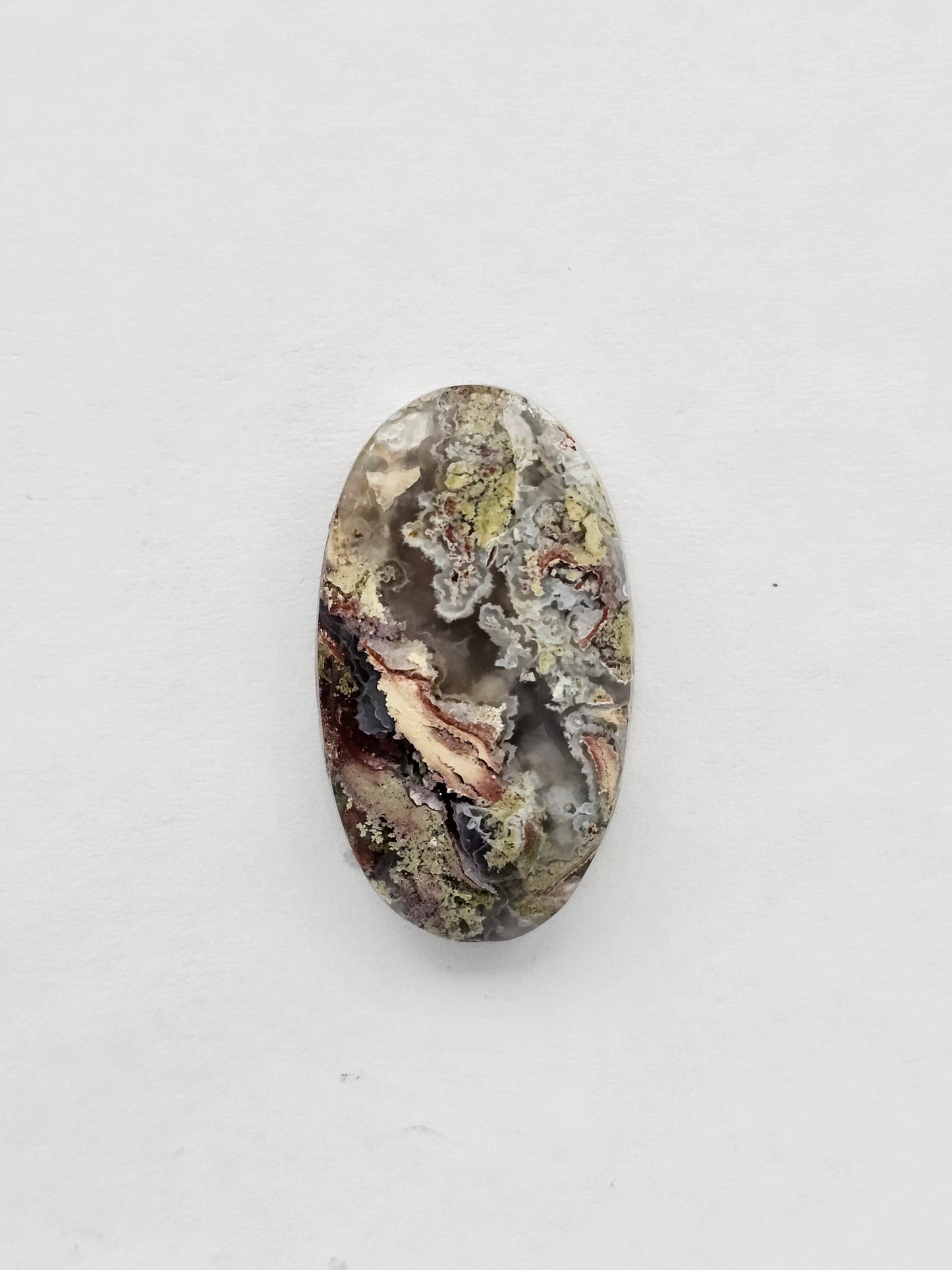Moss agate cabochon large