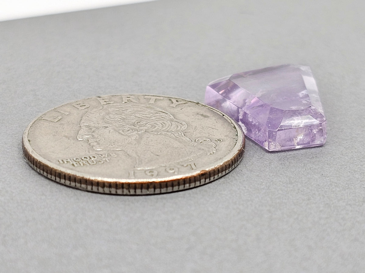 Amethyst Quartz Faceted Cabochon