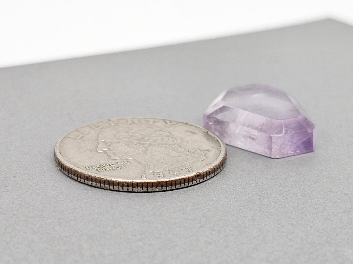 Amethyst Quartz Faceted Cabochon