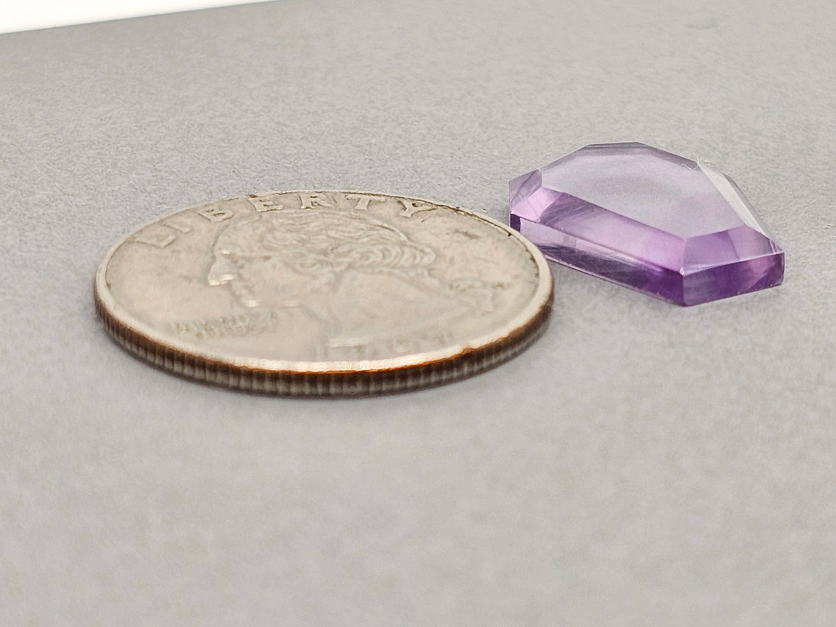 Amethyst Quartz Faceted Cabochon