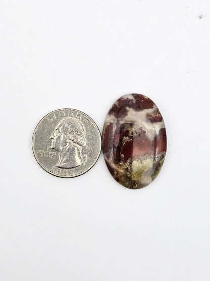 Moss agate cabochon large