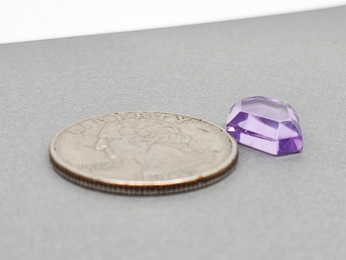 Amethyst Quartz Faceted Cabochon