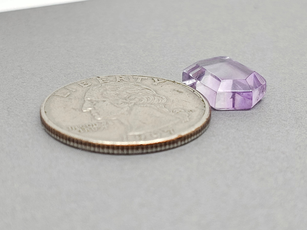 Amethyst Quartz Faceted Cabochon