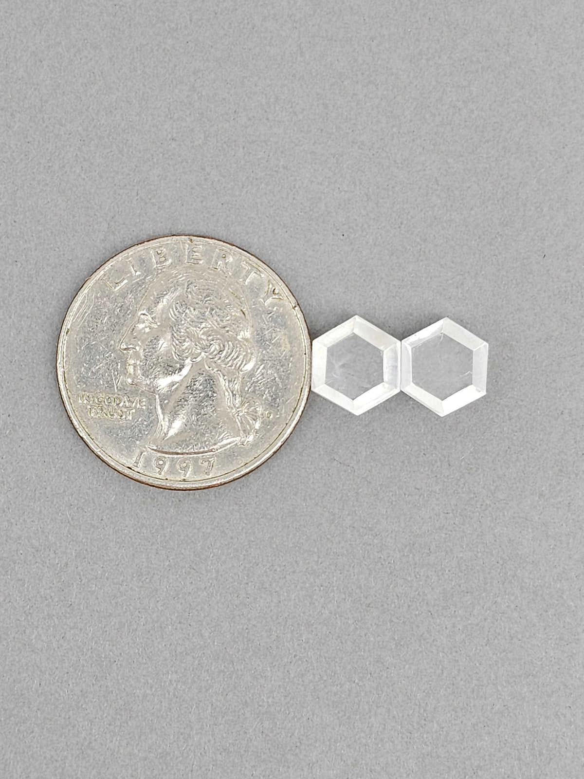 Quartz Geometric cabochon pair