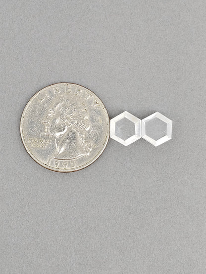 Quartz Geometric cabochon pair