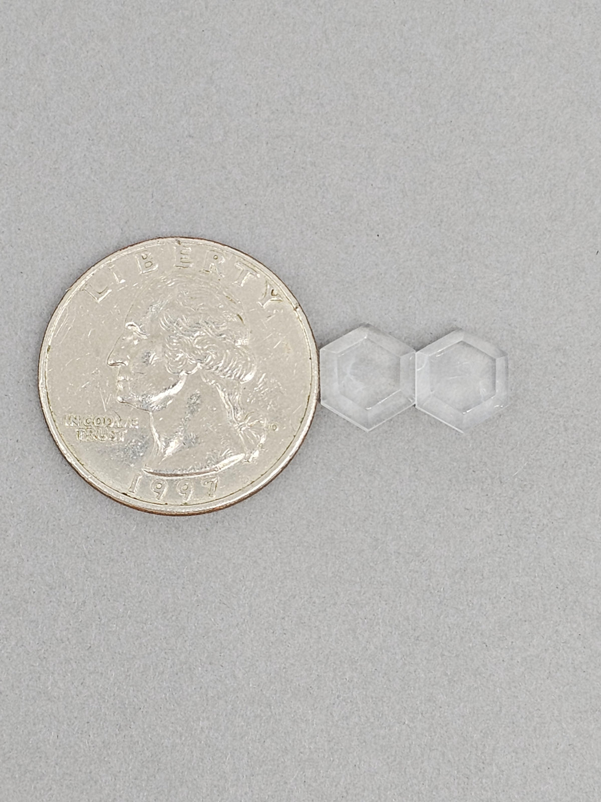 Quartz Geometric cabochon pair