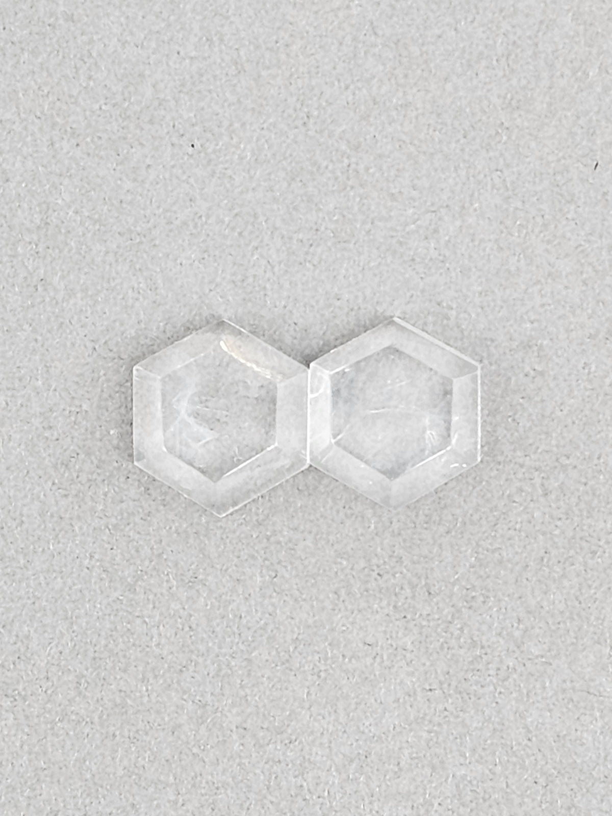 Quartz Geometric cabochon pair