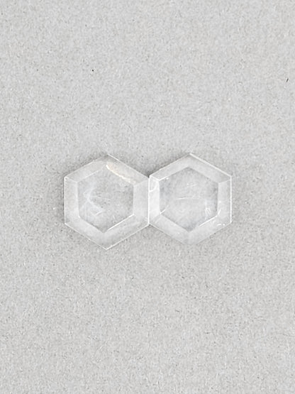 Quartz Geometric cabochon pair
