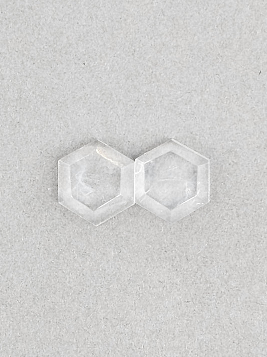 Quartz Geometric cabochon pair