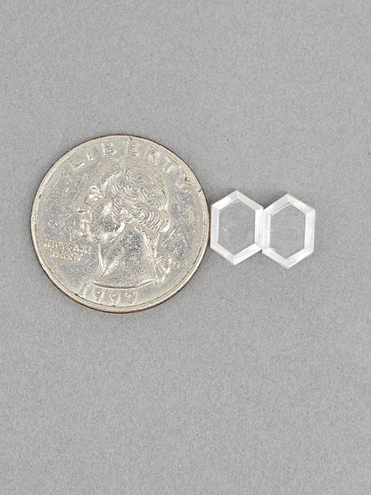 Quartz Geometric cabochon pair