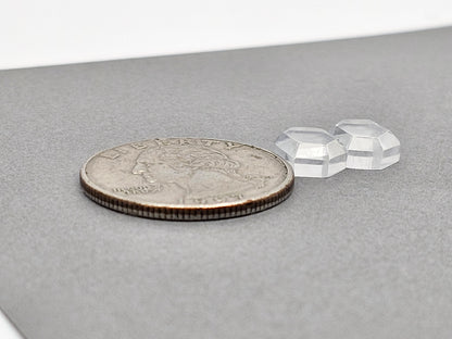 Quartz Geometric cabochon pair