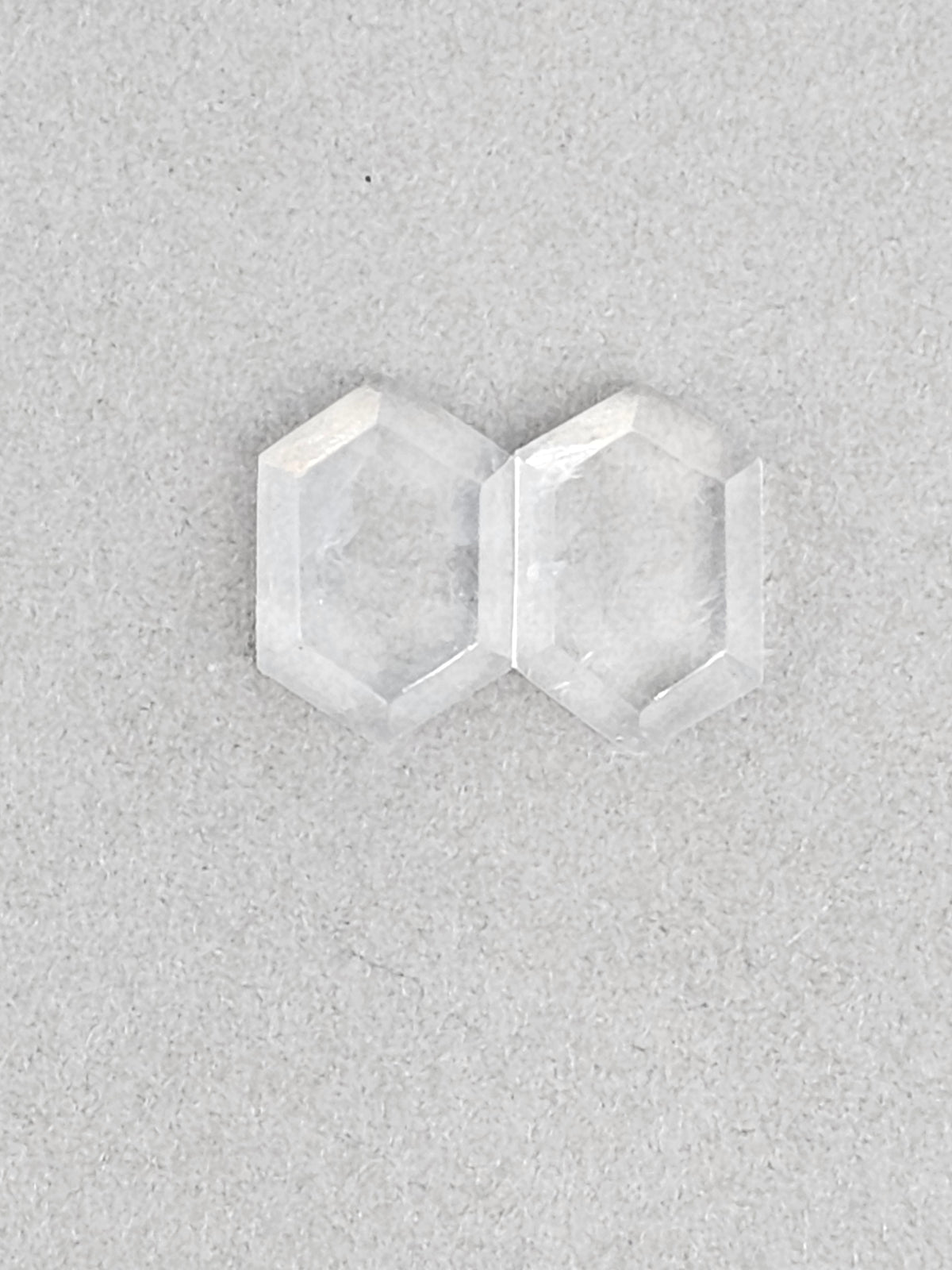 Quartz Geometric cabochon pair