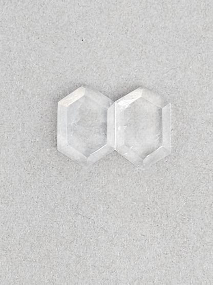 Quartz Geometric cabochon pair