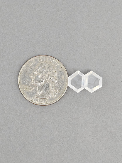 Quartz Geometric cabochon pair