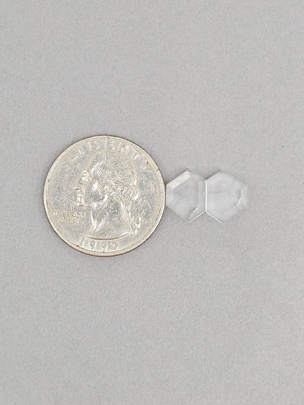 Quartz Geometric cabochon pair
