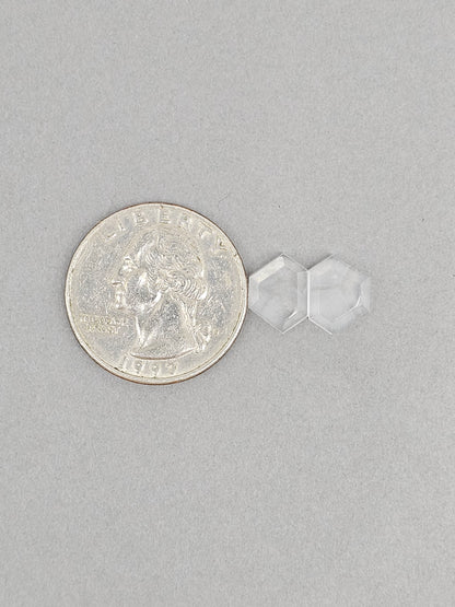 Quartz Geometric cabochon pair