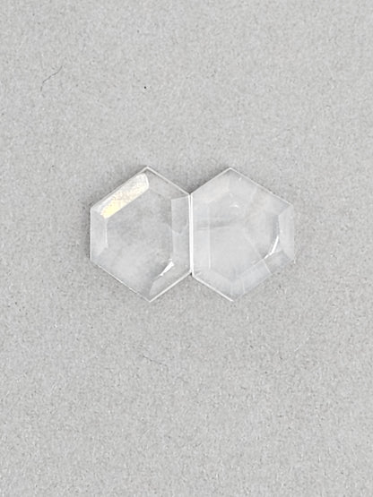 Quartz Geometric cabochon pair