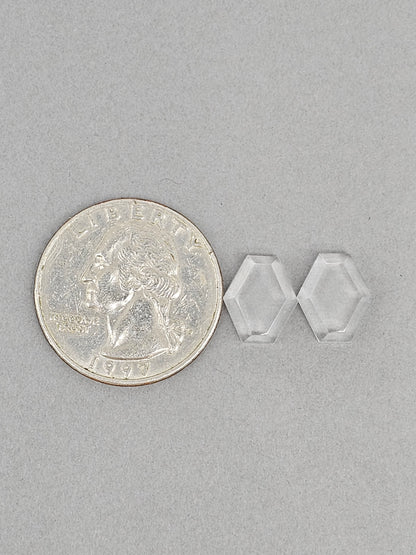 Quartz Geometric cabochon pair