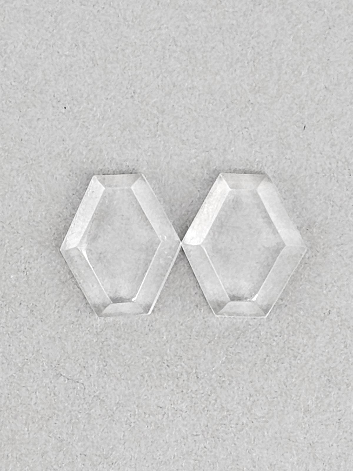 Quartz Geometric cabochon pair