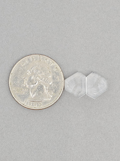 Quartz Geometric cabochon pair
