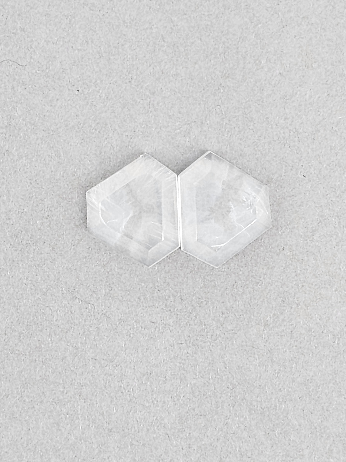 Quartz Geometric cabochon pair