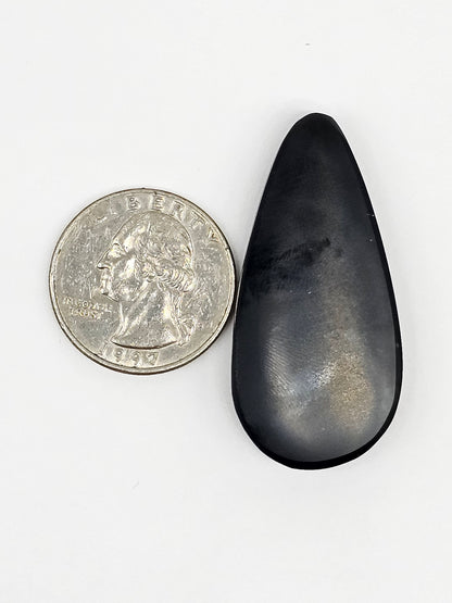 Velvet obsidian Cabochon | Natural Mexican Obsidian for Silversmiths