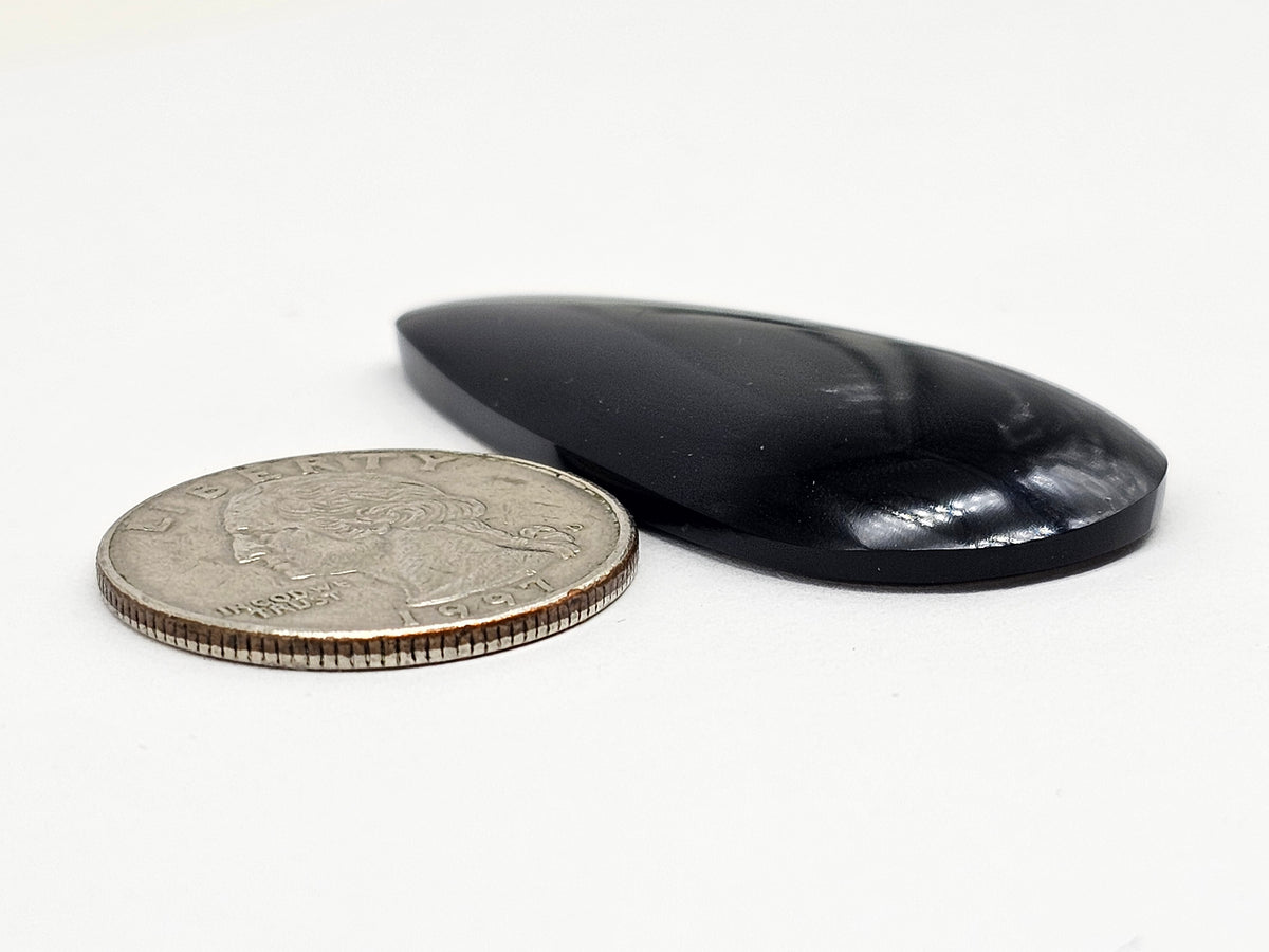 Velvet obsidian Cabochon | Natural Mexican Obsidian for Silversmiths