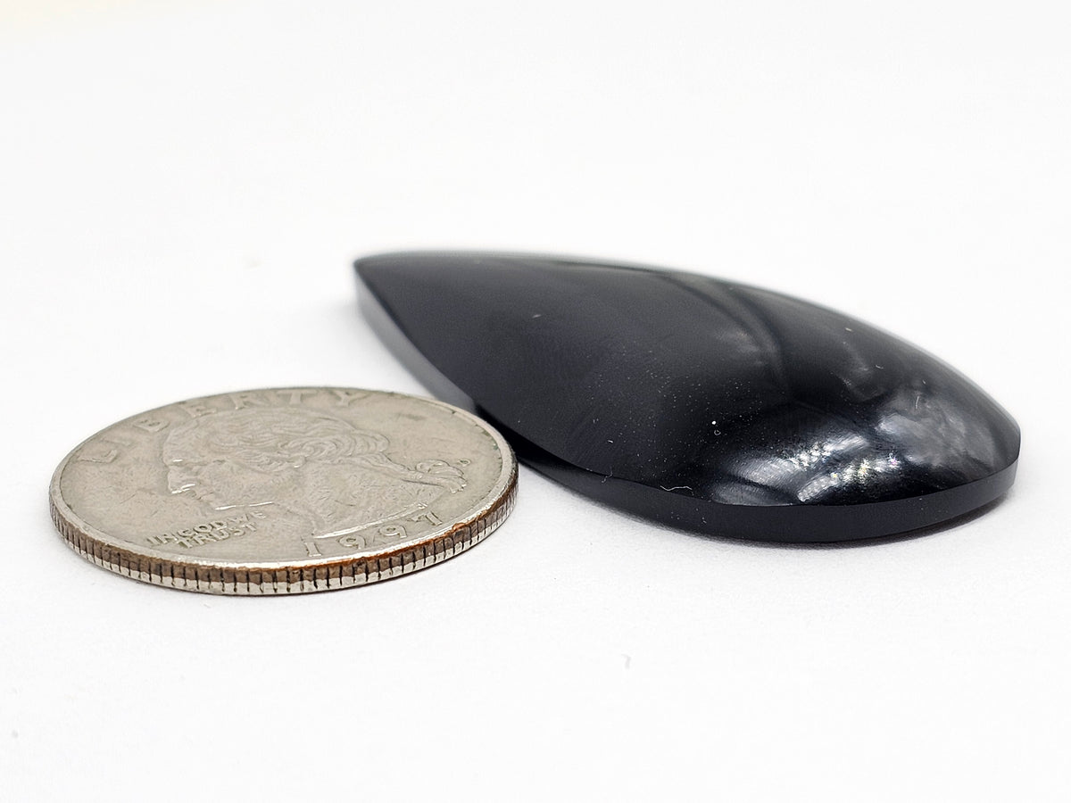 Velvet obsidian Cabochon | Natural Mexican Obsidian for Silversmiths