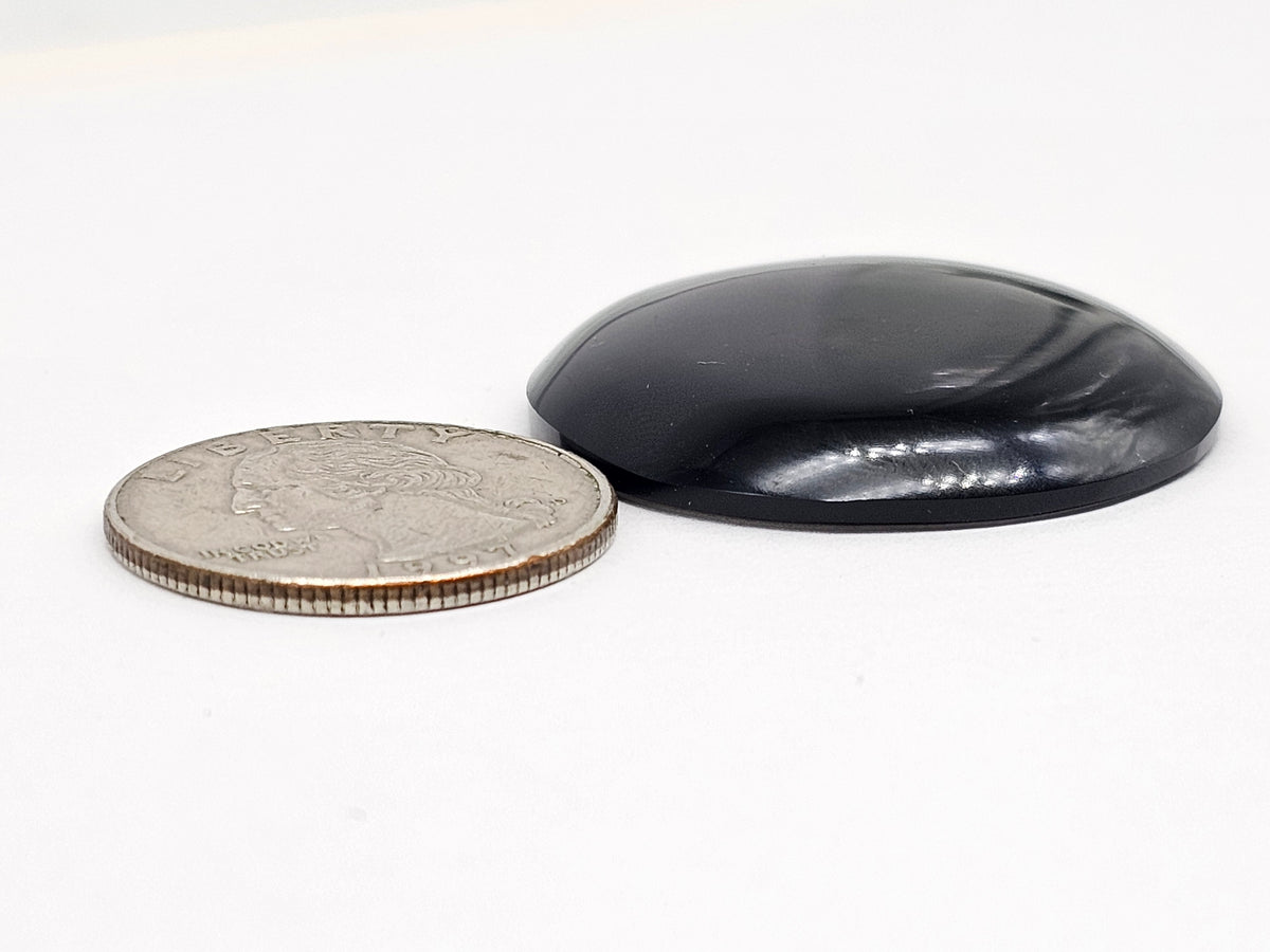Velvet obsidian Cabochon | Natural Mexican Obsidian for Silversmiths