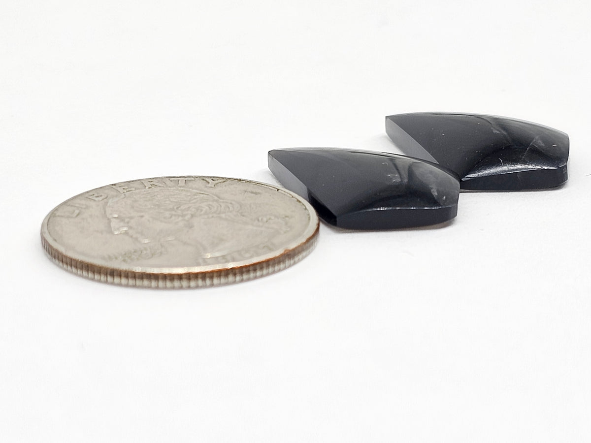 Velvet obsidian Cabochon | Natural Mexican Obsidian for Silversmiths