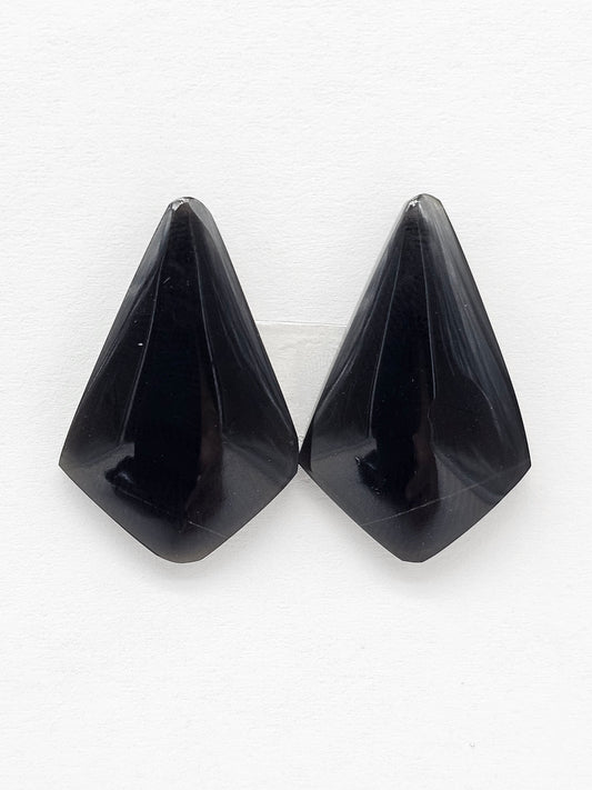 Velvet obsidian Cabochon | Natural Mexican Obsidian for Silversmiths
